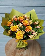 Букет цветов из:  Альстромерии и Розы в Капустин Яре