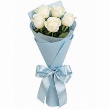 Букет 5 Белых роз Проуд #REPLACE_PRED# Капустин Яре