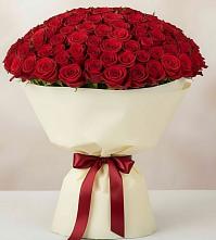 Букет 101 Красная роза Милано в Капустин Яре