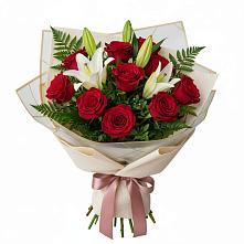 Букет цветов из:  Лилии и Розы #REPLACE_PRED# Капустин Яре