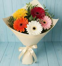 Букет цветов из:  Герберы #REPLACE_PRED# Капустин Яре