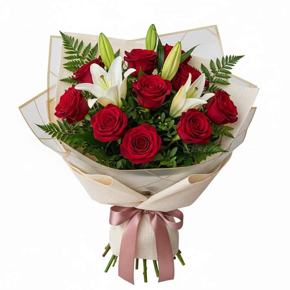 Букет цветов из: Лилии и Розы в Капустин Яре