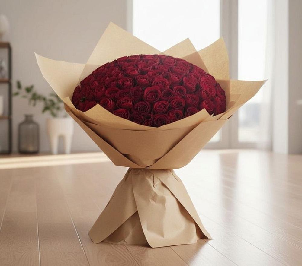 Букет 101 Красная роза в Капустин Яре