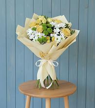 Букет цветов из:  Хризантемы и Розы #REPLACE_PRED# Капустин Яре