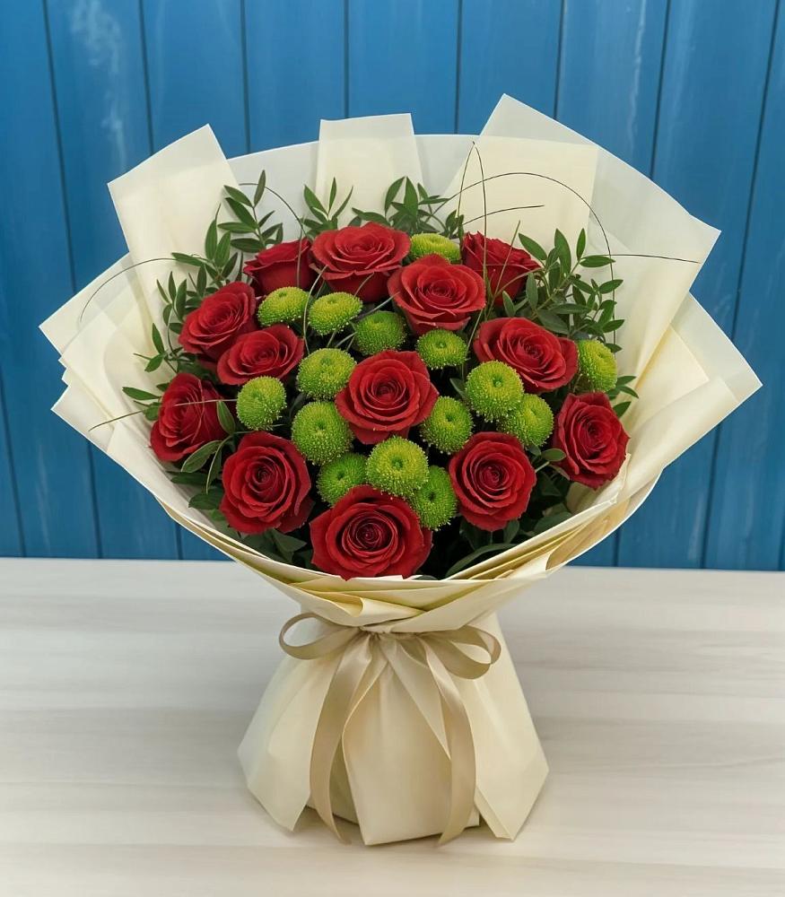 Букет цветов из: Розы и Хризантемы в Капустин Яре